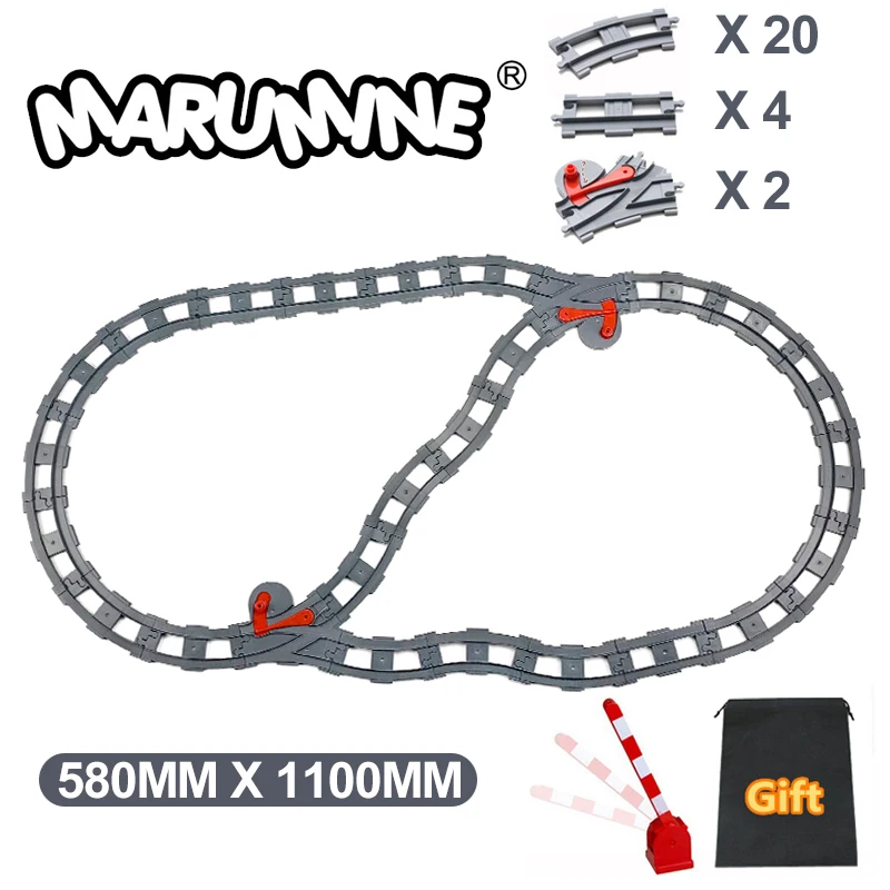 Строительные блоки Marumine трек для поезда переключатель железной дороги