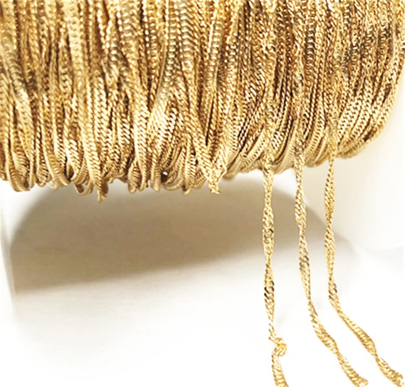 100% 14K Gold Gefüllt Singapur Kette 1,8 MM Kette Halskette Gold schmuck Minimalistischen Gold Gefüllt Kette DIY Schmuck – Detail 10