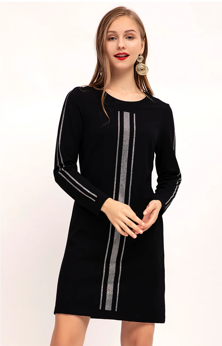 Autumn Sequined Dress O-neck Full Sleeve Beading Women's Clothes Spring Dress Plus Size 5XL Vestidos Verano Robe Free Shipping Autumn Sequined Dress O-neck Full Sleeve Beading Women's Clothes Spring Dress Plus Size 5XL Vestidos Verano Robe Free Shipping