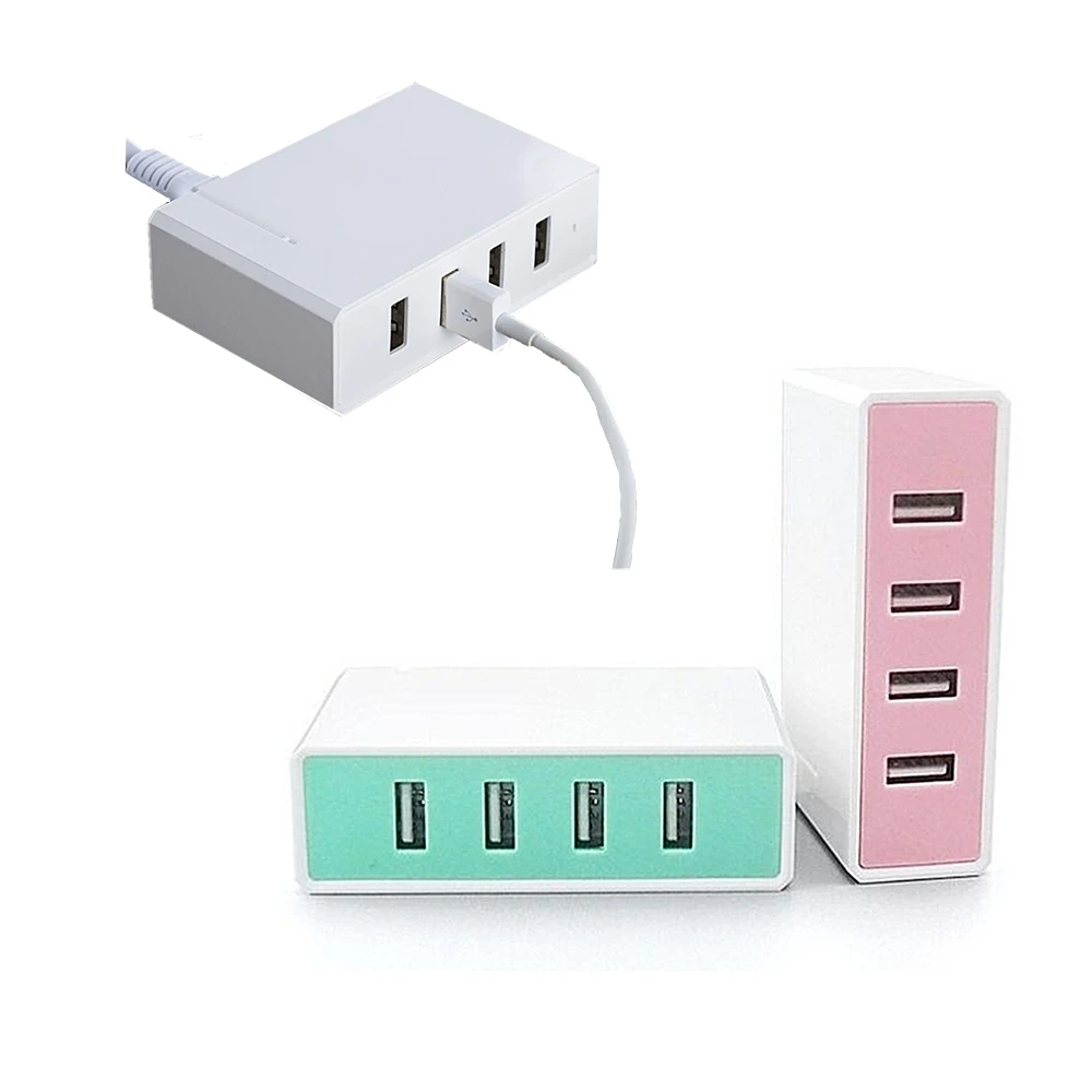 4USB Quick Charge 3C Сертифицированный 5V2. 4AUSB Зарядное устройство для мобильных телефонов и планшетов универсальная зарядная головка