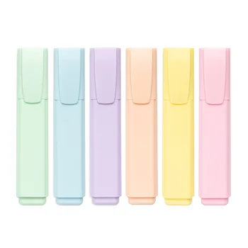 

24 Pcs/Lot Pure Color Highlighter Marker Pens Macaron Color Spot Liner Pen for Drawing Highlighting Office School Supplies A6020