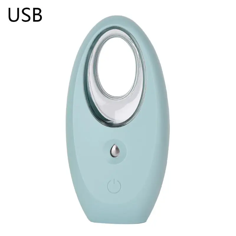Портативный счетчик воды usb зарядка нано холодный спрей паровой инструмент для лица ручной увлажнитель красота инструмент - Цвет: blue