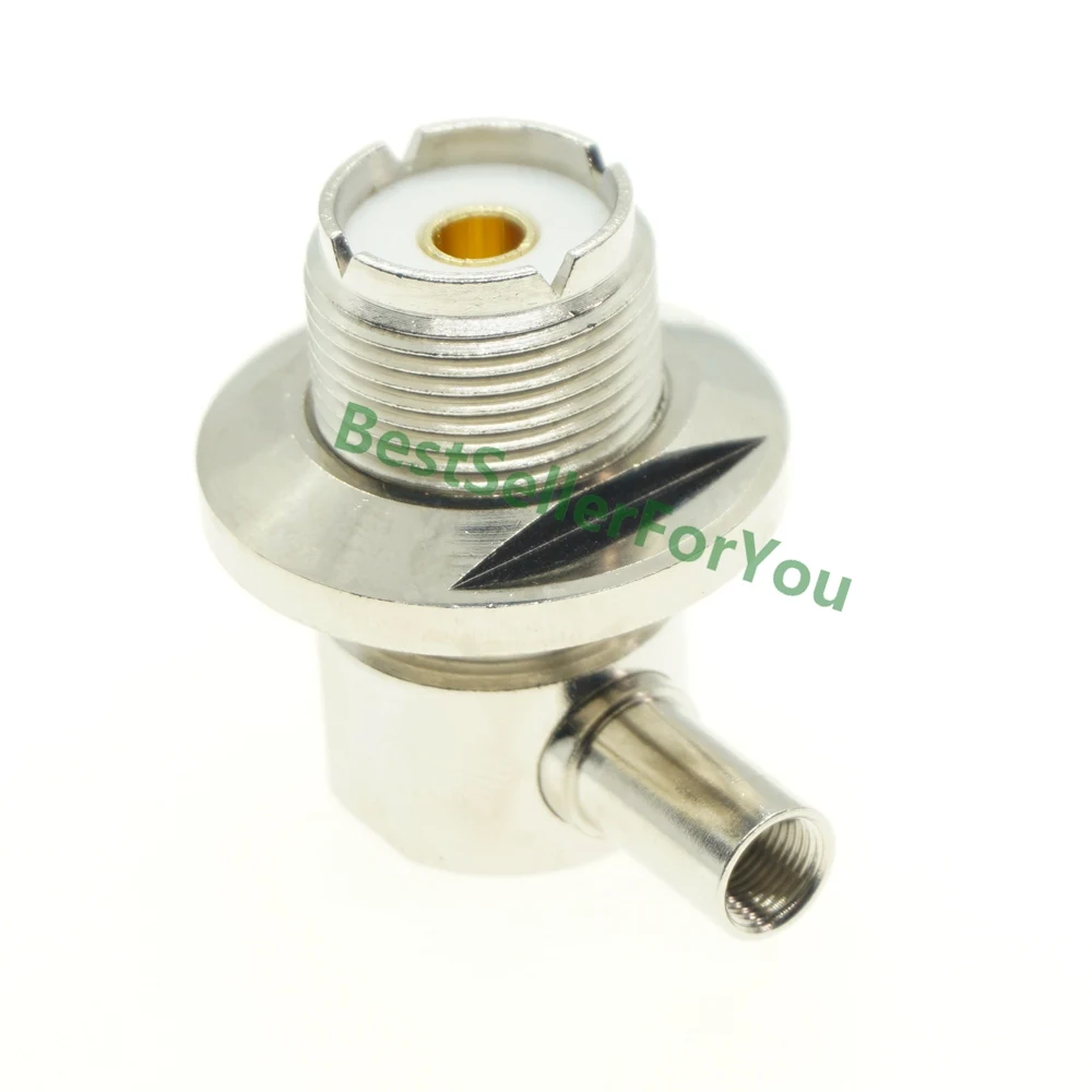 UHF Female SO239 SO-239 Jack Right Angle Solder Connector 90 degree LMR195 RG58 RG400 RG142 RFCoax Coaxial  Cable