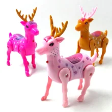 Новинка, светящаяся игрушка с оленем, животным, музыкальная ходьба, образовательный милый подарок для детей