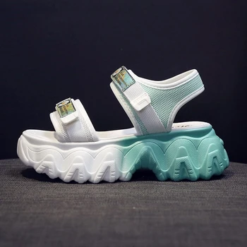 

Woman Chunky Sandals Platform Designers Fashion Flower Brand Female 6cm High Heels Casual Shoes Women Sport Beach Sandal Summer
