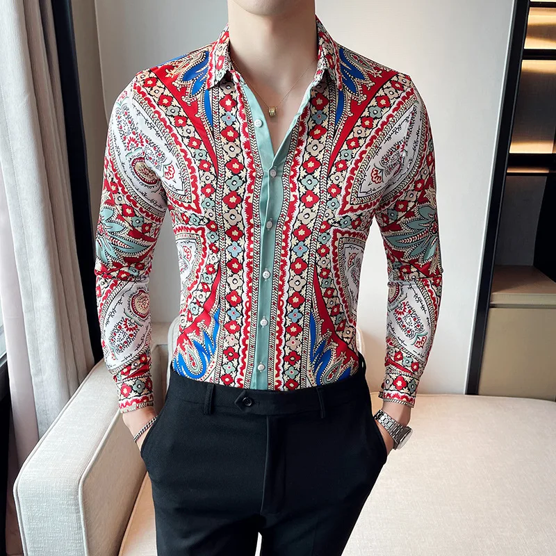 INFLATION Mens Shirts Regular Fit Floral Streetwear Men Shirt Men Hawaiian Shirt  Streetwear Shirt Men гавайские рубашки - AliExpress