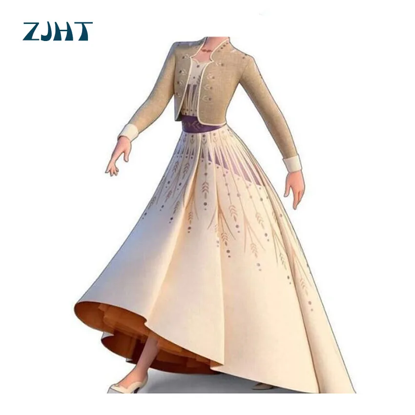 ZJHT/платье Эльзы для девочек 8, 10, 12 лет, костюм Снежной королевы, костюм принцессы Анны, Рождественский костюм Детская праздничная одежда для девочек, LM056