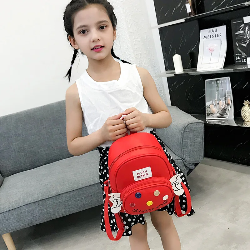 

Backpack 2019 Winter New Style Cartoon Dotted CHILDREN'S School Bags PU Leather Young STUDENT'S Backpack