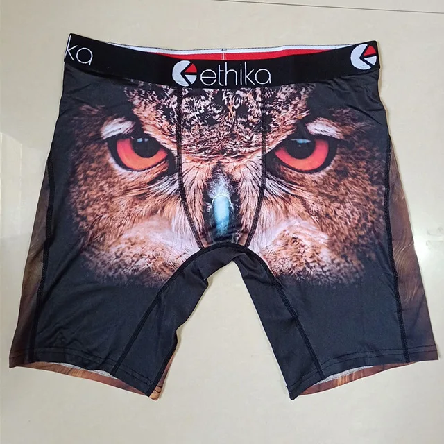 15 Роскошное Ethika Мужское нижнее белье, боксеры с мультяшным принтом, гей медведь, Сексуальные Длинные боксеры, мужские трусы, дышащие обтягивающие шорты, спортивные мужские трусы - Цвет: 15