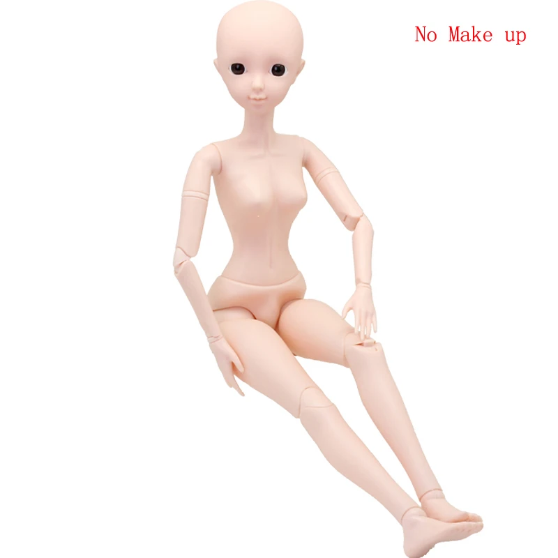 1/3 BJD куклы подвижные 22 суставов Большой 60 см кукла с макияж голова лица DIY обнаженные игрушки-части тела для девочки