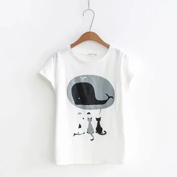 

2019 New fashion T shirt Women cotton Summer Short Sleeve Clothes T Shirt Women T-shirt o-neck