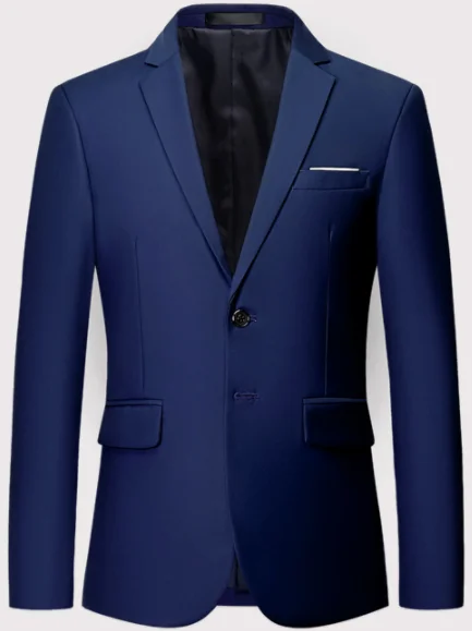 Новая мода платье костюм мужская куртка Азиатский Размер S M L XL XXL XXXL 4XL 5XL 6XL мужской блейзер куртки тонкий дизайн повседневный мужской костюм - Цвет: Королевский синий