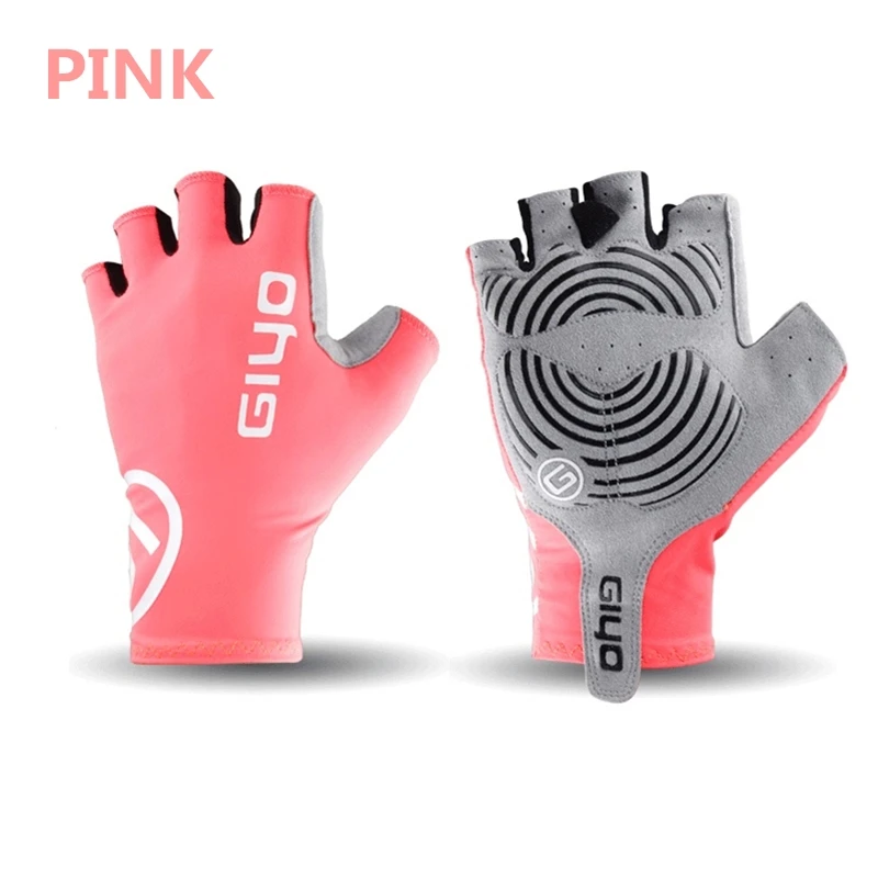Giyo противоскользящие Гелевые перчатки для велоспорта, перчатки на полпальца, дышащие, для улицы, лайкра, ткань, варежки, перчатки для горного велосипеда, перчатки для гонок, шоссейного велосипеда