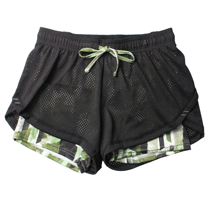 2020 nova mulher algodão shorts dupla camada
