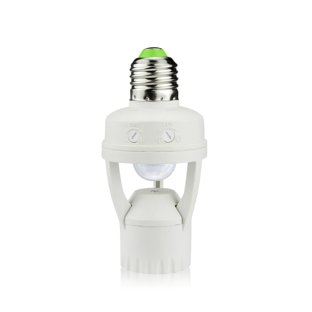 

Smart 110V-240V 60W PIR Induction Infrared Motion Sensor E27 LED lamp Base Holder With light Control Switch Bulb Socket Adapter
