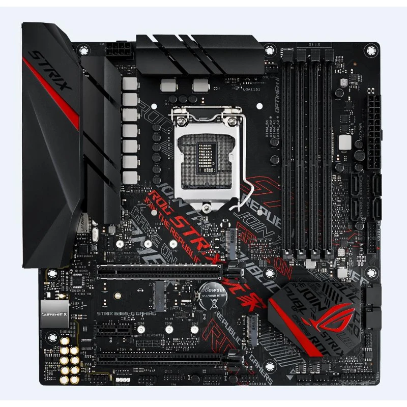 Материнская плата Asus ROG STRIX B365-G GAMING Soc-1151v2 Intel B365 4xDDR4 mATX AC`97 8ch(7.1) GbLA