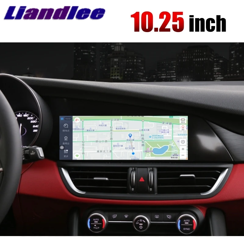 Автомобильный мультимедийный плеер для Alfa Romeo Giulia 2017 2018 2019 Liandlee CarPlay 10 25 дюймов GPS
