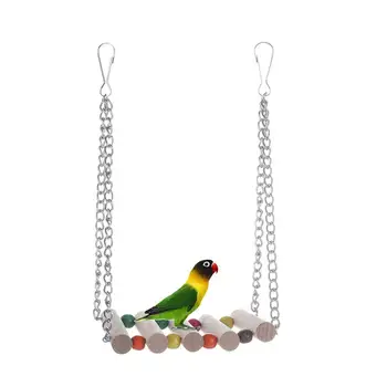 

Pet Bird Parrot Toys Parakeet Budgie Cockatiel Cage Hammock Swing Toy Hanging Chew Toys For Birds Swing Bridge Toys