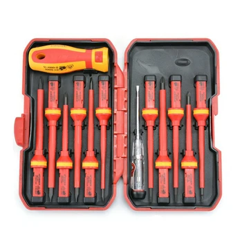 

13 Pcs VDE Insulated Screwdriver Set CR- Voltage 1000V Magnetic Phillips Slotted Torx Screwdriver Durable Hand Tools