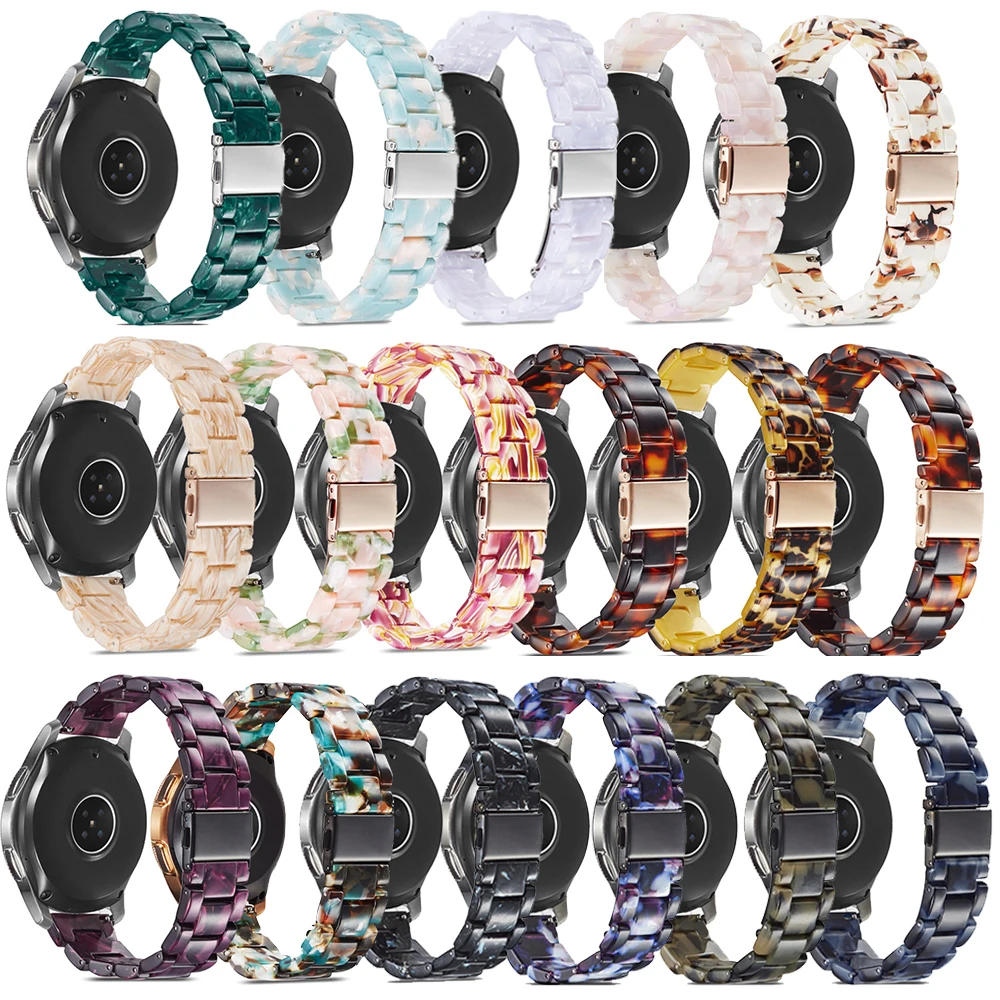 Resin metal strap Compatible with Samsung watch 3 46mm/Active 2 42mm/Huawei watch GT2/Amazfit 47mm Replacement bracelet strap