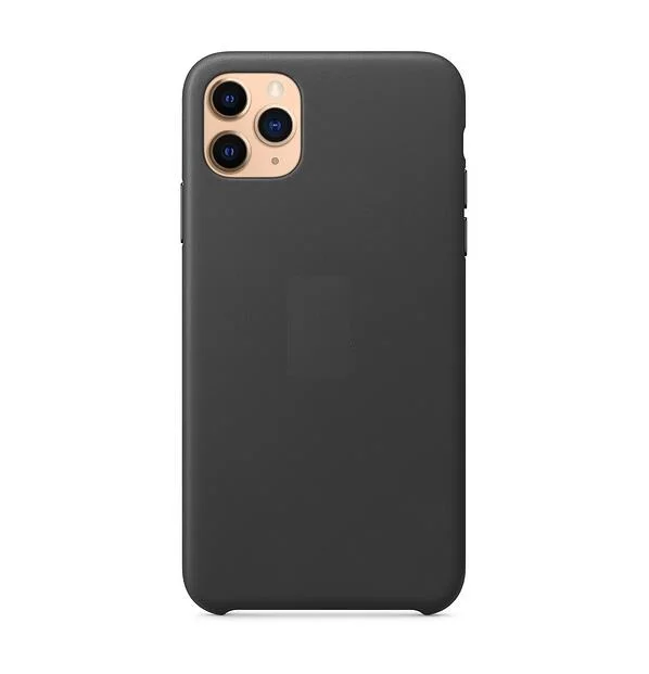 Кожаный чехол с логотипом для iphone 11/iphone 11 Pro/iphone 11 Max, чехол из натуральной кожи для iphone 11 Pro - Цвет: Черный