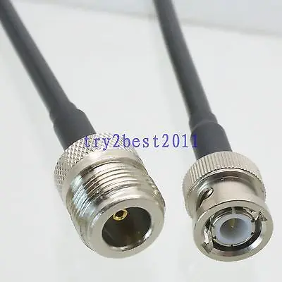 DHL/EMS 20 комплектов KSR195 BNC штифт к N jack pin прямой RF гибкий соединительный кабель