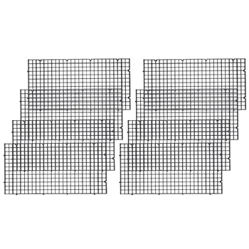

10Pcs Grid Divider Tray Aquarium Fish Tank Bottom Isolation Bottom Black Filter Tray Aquarium Crate