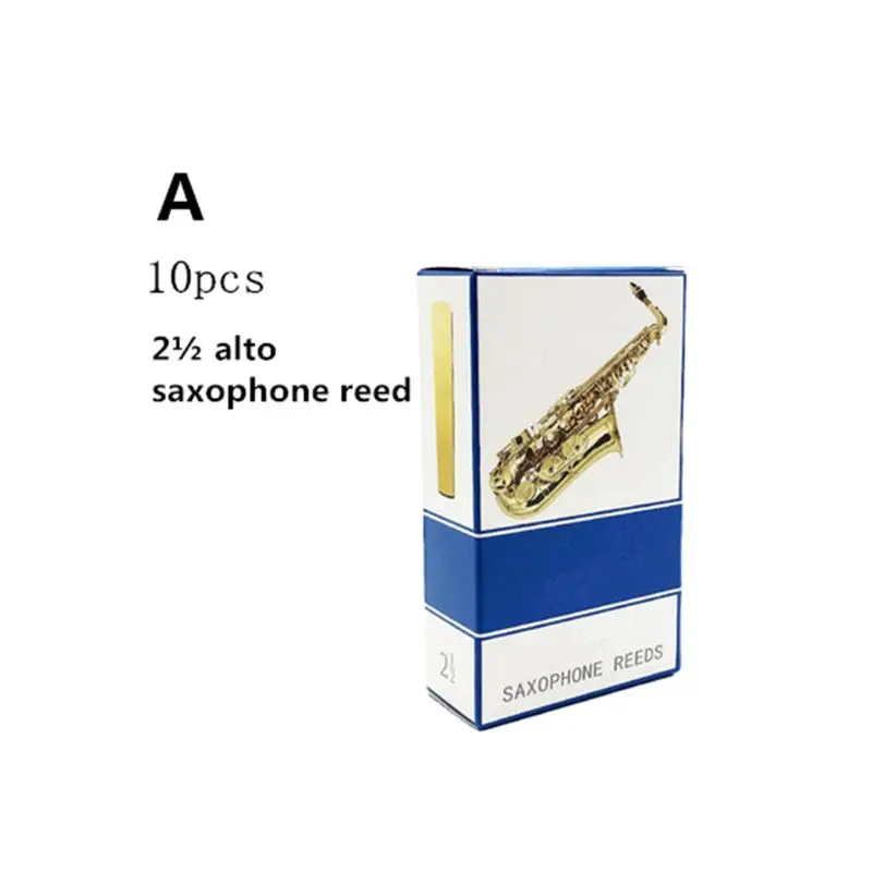 10 шт./компл. трости для саксофона светло-желтый альт/Сопрано/язычок тенор-саксофона прочность 2,5 Bb трость для кларнета