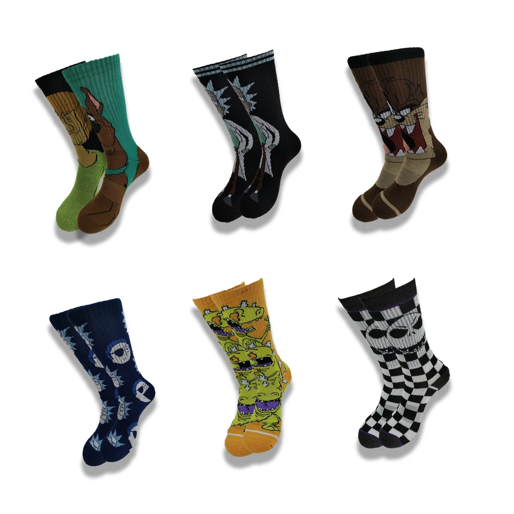 

Cartoon Cartoon Men and Women Winter Thick Warm High-Quality Tube Skateboard Socks Towel Socks