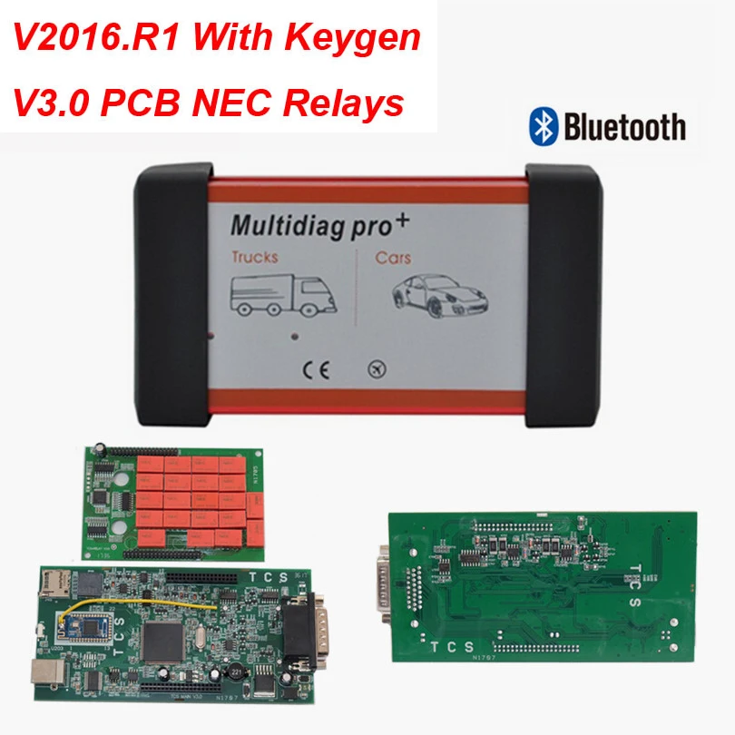 Лучшее качество Multidiag Pro+ Bluetooth диагностический инструмент vd pro plus OBDII OBD2 сканер. R3/ R1 версия программного обеспечения