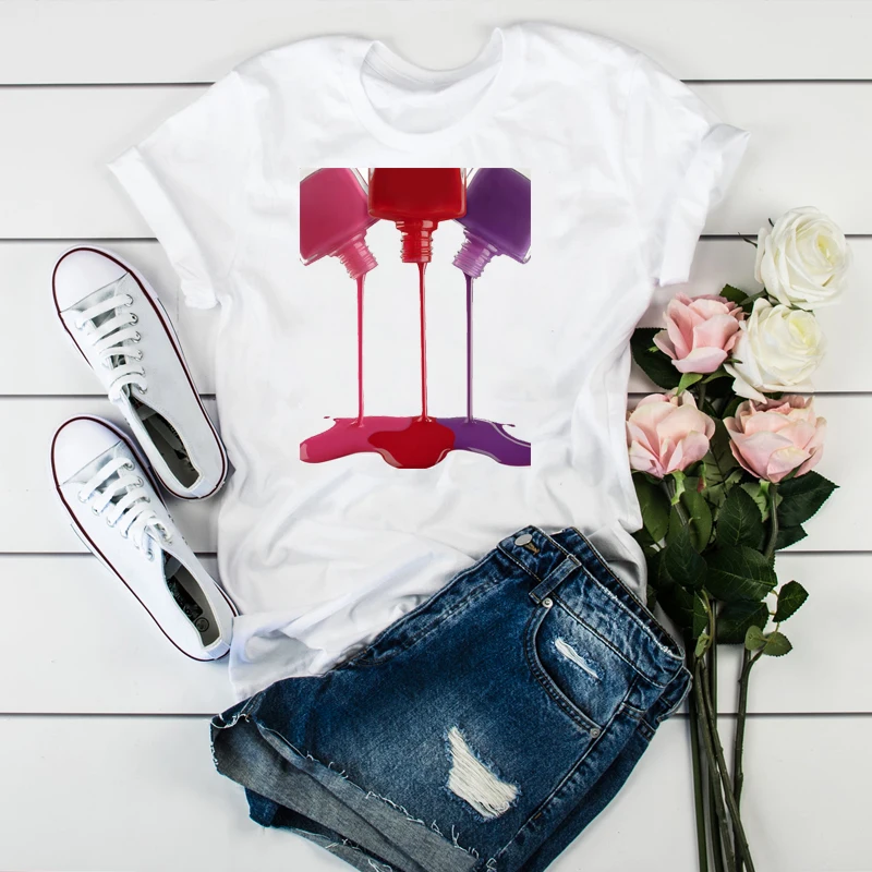 Shirt Women 2020 3D Print 90s Vogue Fashion Tops Tumblr Tshirts T Clothes Shirt Womens Ladies Graphic Female Tee T-Shirt