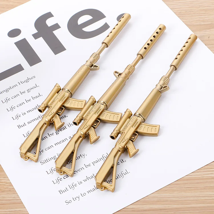 Machine gun-shaped gel pen, cute student gift, water-based pen, peculiar signature pen