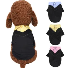 Модная одежда для собак пальто с воротником удобная летняя и осенняя одежда с котом рубашки под костюм одежда для щенков