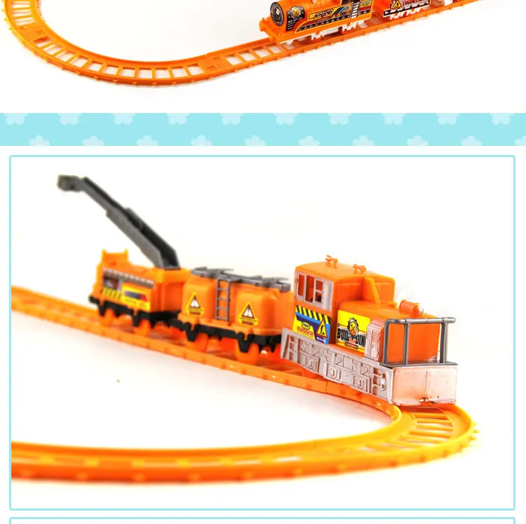 2637 маленький поезд электрический вагон DIY Детская развивающая игрушка Собранный стойло Горячая