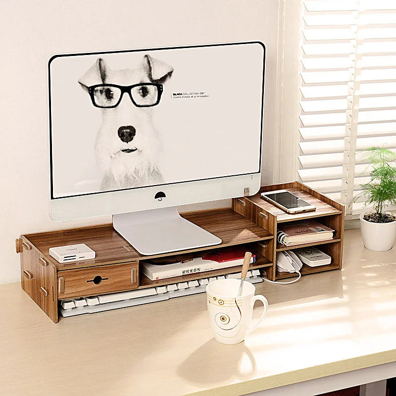 

Elevated Rack for Display Desktop Room Office Desk Storage Shelf Screen Computer Rack Branch Computer Shelf Extra High Base