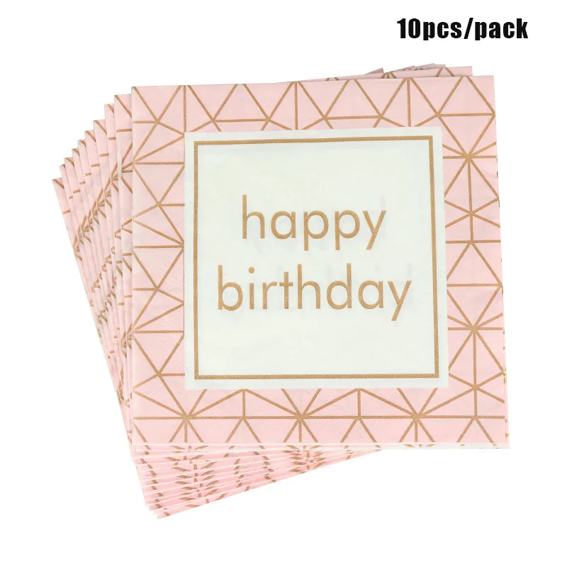 Napkins 20 шт Золотой горошек давайте бумажные стаканчики+ тарелки свадьбы День рождения для украшения детского душа фестиваль для детей столовая посуда все для праздника - Цвет: Napkins