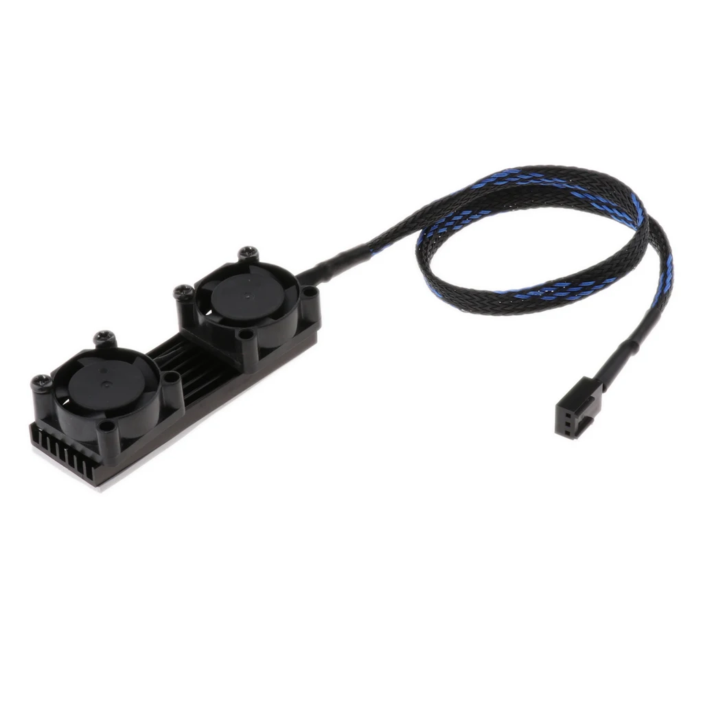 M.2 NVMe Heatsink, SSD Solid State Drive Cooler Fans - 25mm, with Thermal Pad Cooling Fin, 3 Pin Power Supply, Black