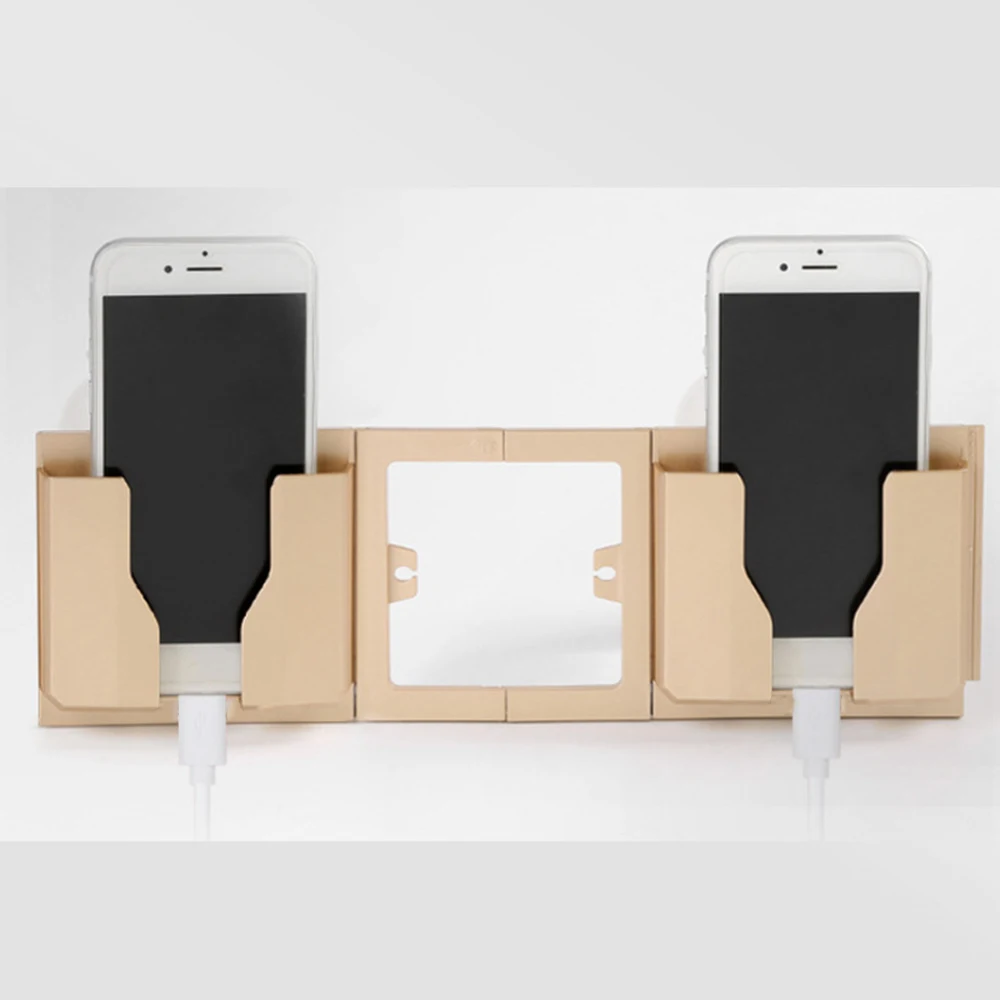 2019 New Portable USB mobile phone charging stand Wall Socket Mobile Phone Holder Home Charging Storage Box Stand Bracket Shelf | Дом и сад