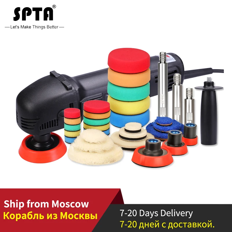 

SPTA 3 Inch Mini Polishing Machine Kit Variable Speed Rotary Polisher Home DIY Car Beauty Buffing Glazing Sealing Glair Machine