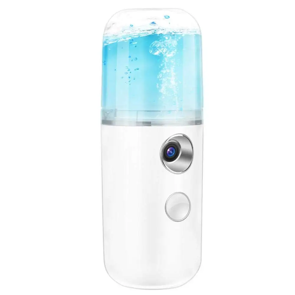 LUYAO мини нано туман спрей USB перезаряжаемый портативный увлажняющий уход за кожей увлажнитель для лица косметические инструменты 30 мл - Цвет: Белый