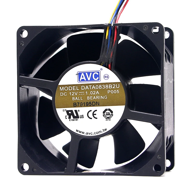 Вентилятор охлаждения компьютера 80 мм 8 см для AVC DATA0838B2U 8038 80x80x38 12 В постоянного