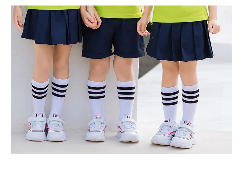 Детская одежда для игры, классная школьная форма для школьников, одежда для детского сада, летние детские полосатые хлопковые носки