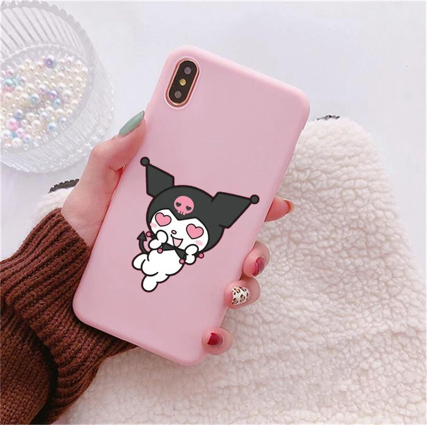 Koomi милый розовый Мягкий Силиконовый ТПУ чехол для телефона iPhone 6S 7 8 Plus X XR XS Max 11 11Pro 11Pro Max - Цвет: TPU