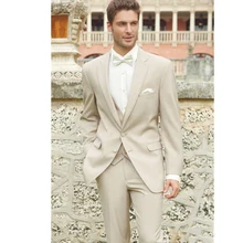 Пользовательские Свадебные костюмы для мужчин пляжные льняные костюмы мужские лучшие мужские костюмы 3 шт.(куртка+ брюки+ жилет