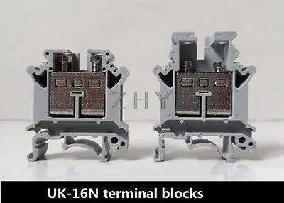 50 шт. UK-16N din-рейку клеммные блоки Феникс Тип