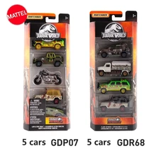 Mattel Matchbox 1:64 мир Юрского периода фильм автомобиль из сплава той же модели 5 комплектов модель автомобиля коллекция детских игрушек FMX40