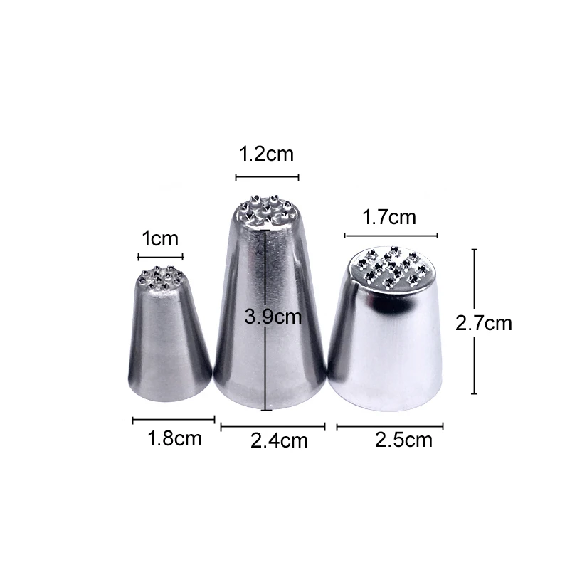 Cake Decorating Icing Piping Nozzles Fondant Pastry Sets Tools 3 Pcs/set
