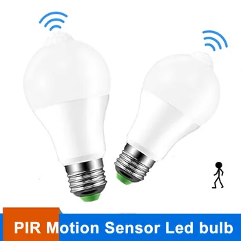 

E27 Smart LED Bulb Light 220V 110V Motion Sensor LED Lamp 5W 9W Body Induction PIR LED Bombillas For Home Corridor Aisle Stairs