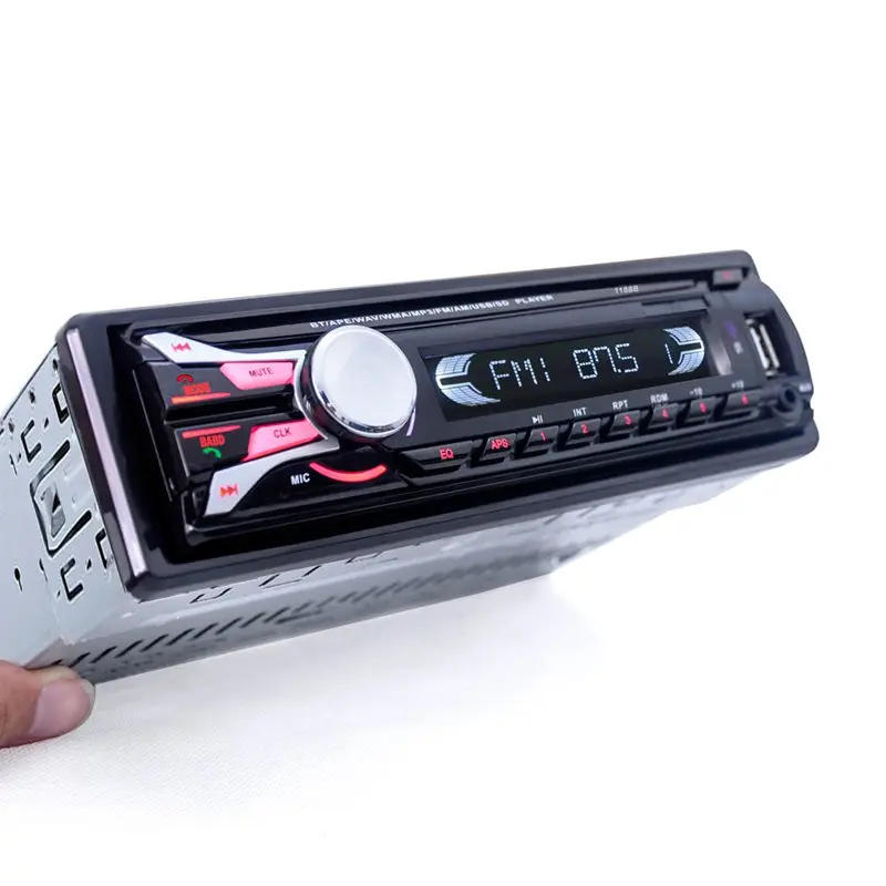 1188B Bluetooth автомобильный стерео аудио 1Din плеер с держателем телефона в тире fm-радио mp3-плеер Aux/Usb/Sd карта с пультом дистанционного управления