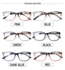 Stylish Rectangular Reading Glasses Spring Hinge Men Women HD Eyeglasses Diopter +0- -+600 3